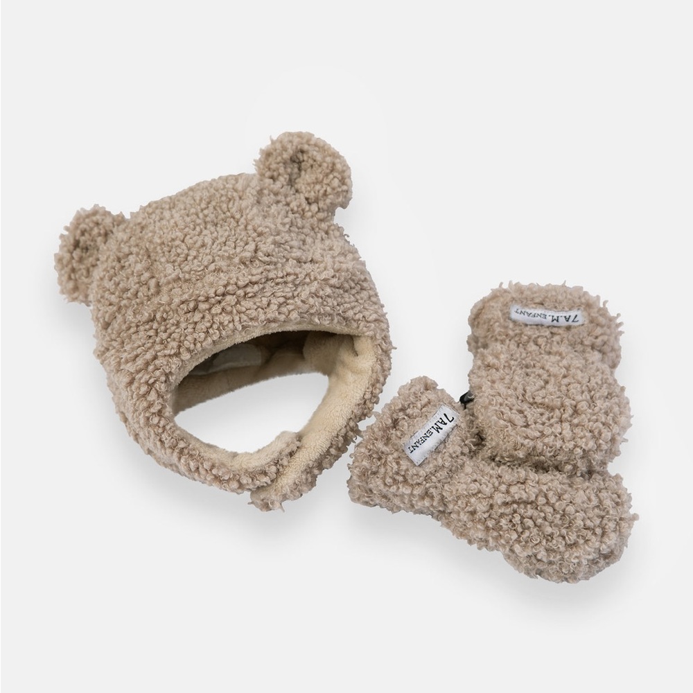 CUB SET - TEDDY | HAT & MITTENS